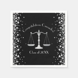 Lawyer Studentfest Black Silver Pappersservett