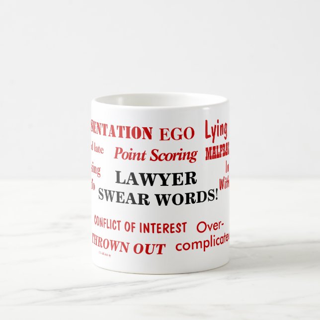 Lawyer Swear Ord Annoyely Funny Pet Peeves Kaffemugg (Center)