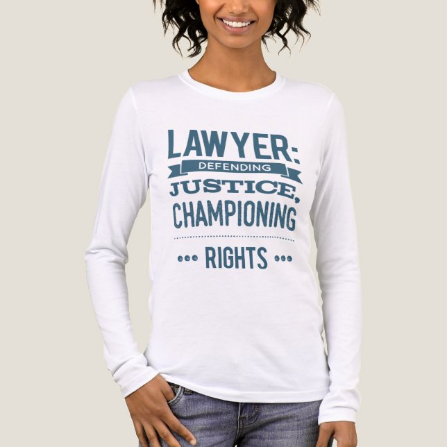 Lawyer T-Shirt - Defending Justice & Championing (Framsida)