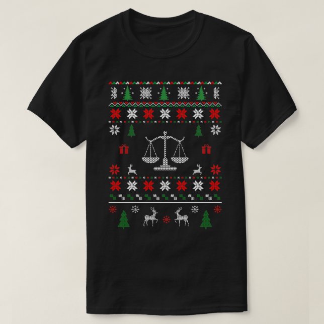 Lawyer Ugly jul Design Best Lawyer Älskare Gif T Shirt (Design framsida)