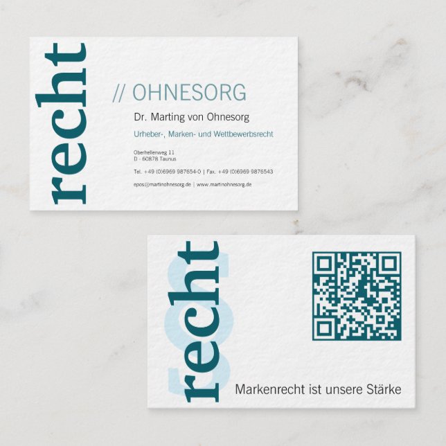 Lawyer With § Business Card Visitkort (Fram/baksida)