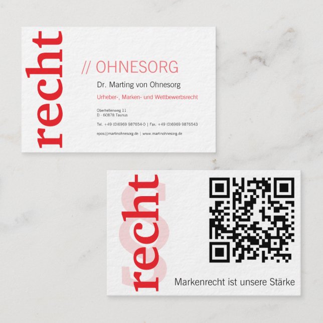 Lawyer With § Business Card Visitkort (Fram/baksida)
