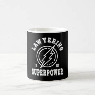 Lawyering är min supermakt kaffemugg