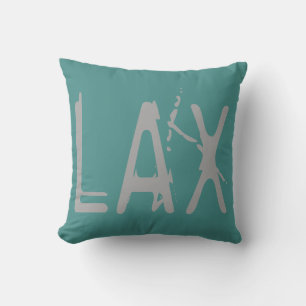LAX Airport Grunge Typography Kudde