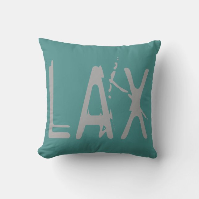 LAX Airport Grunge Typography Kudde (Framsida)