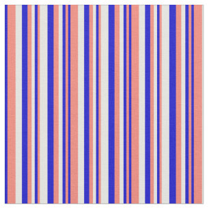 Lax, blått och vit Färgad stripe Mönster Tyg