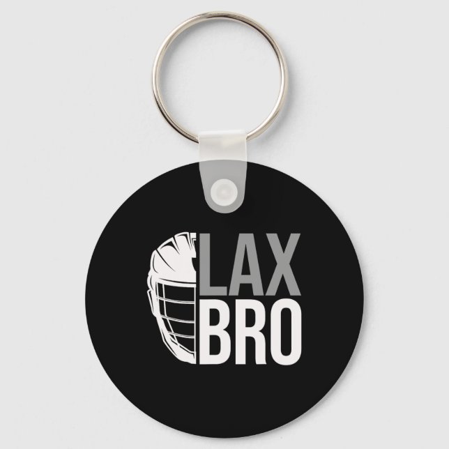 Lax Bro Funny Lacrosse Player Boy Kids Nyckelring (Framsida)