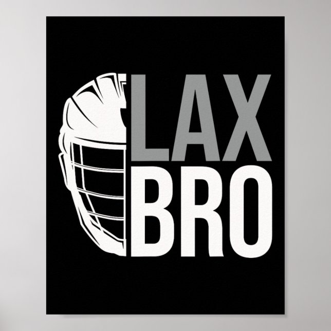 Lax Bro Funny Lacrosse Player Boy Kids Poster (Framsidan)