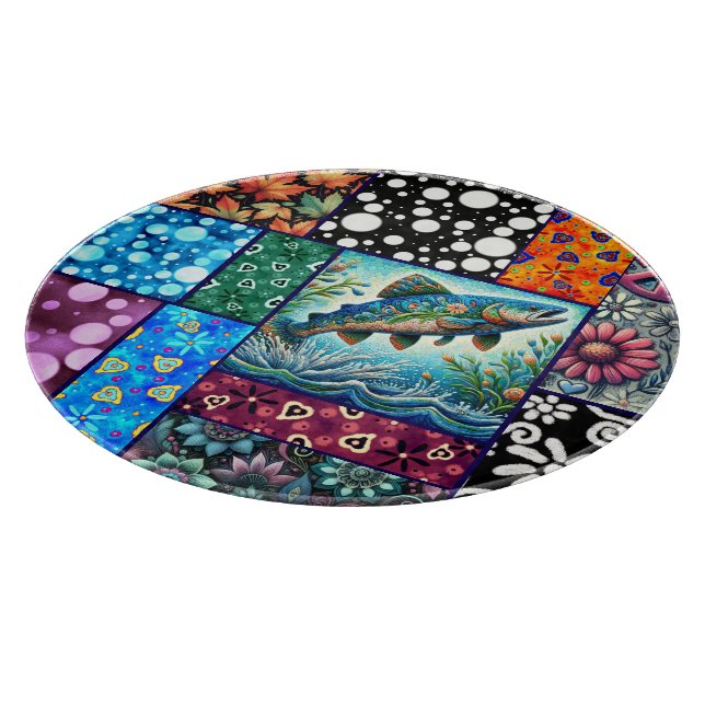 Lax Crazy Quilt Blommig Whimsisk Färgrik (Hörn)