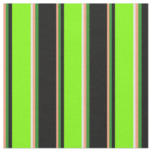 Lax, Forest Grönt, Black, Chartreuse & White Tyg