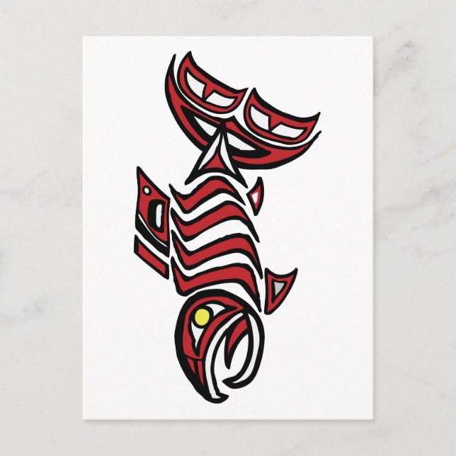 Lax från Haida Vykort (Framsida)