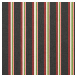 Lax, Grönt, Beige, Maroon och Black Färgad Tyg