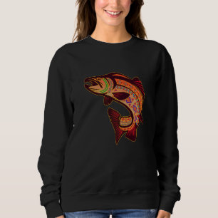 Lax indian totem nordvästra kusten t shirt