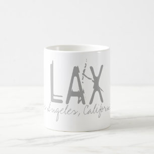 LAX Los Angeles Airport Typography Kaffemugg