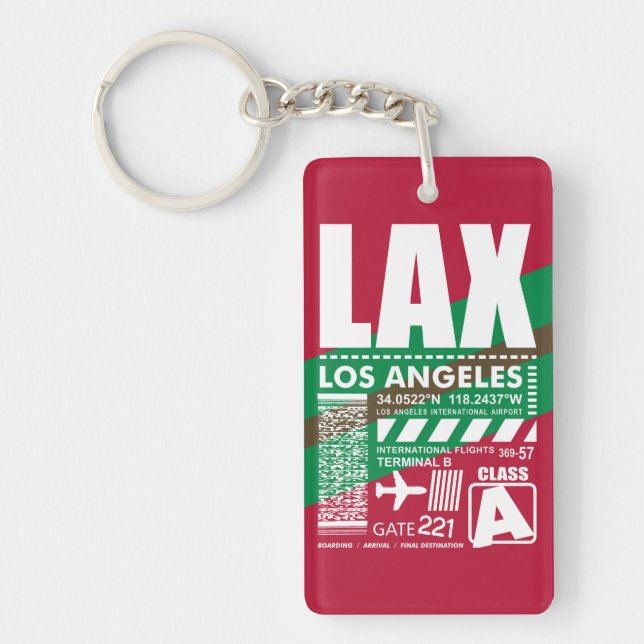 LAX Los Angeles flygplats Nyckelring (Framsidan)