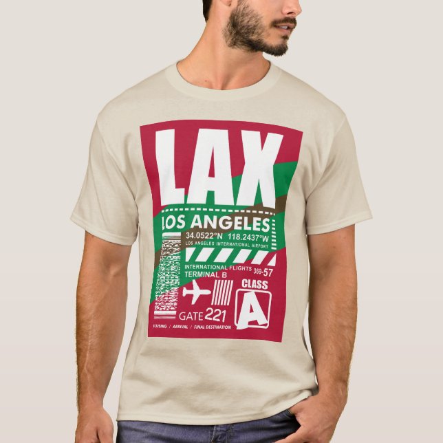 LAX Los Angeles flygplats T Shirt (Framsida)