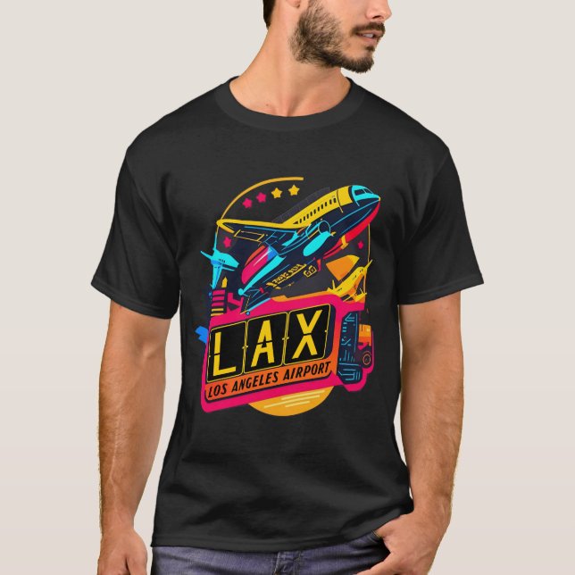 LAX - Los Angeles flygplats T Shirt (Framsida)