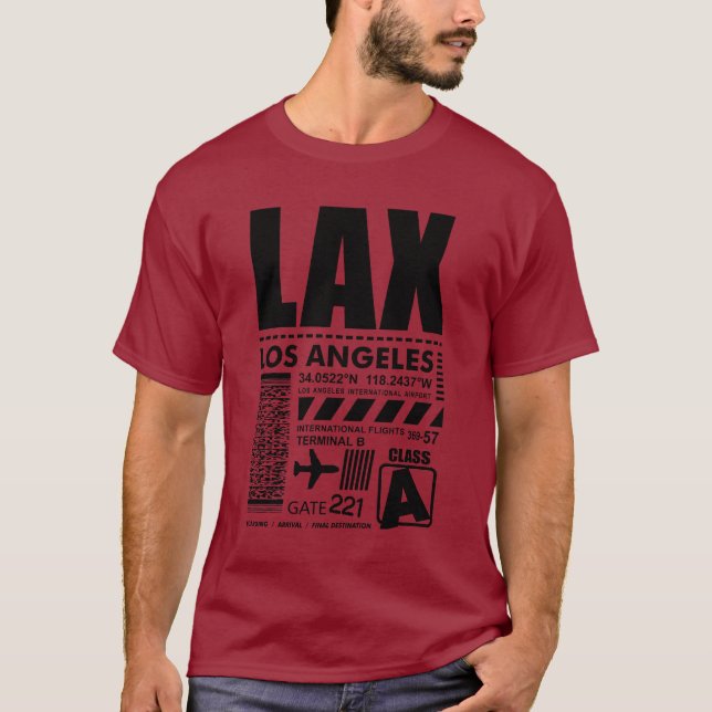 LAX Los Angeles Internationell flygplats T Shirt (Framsida)