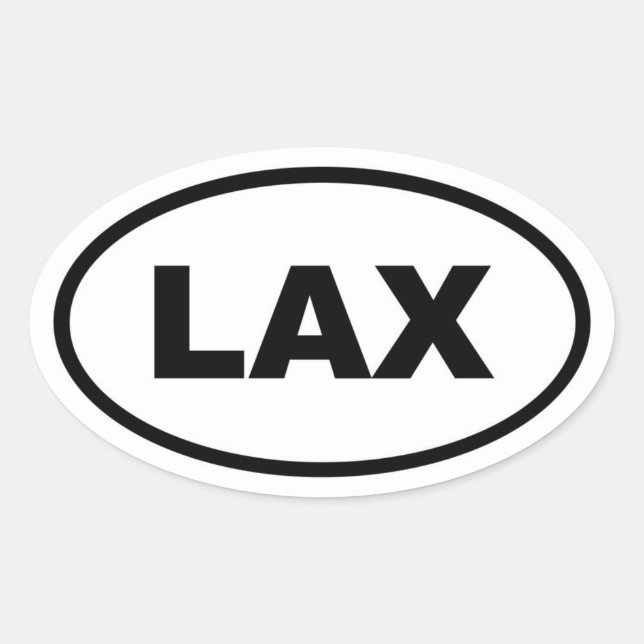 LAX Los Angeles Ovalt Klistermärke (Framsida)