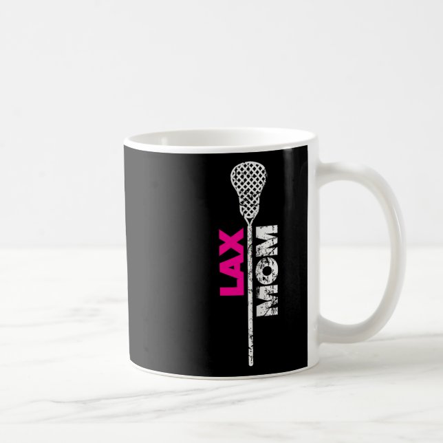 Lax Mamma Lacrosse Rosa-accent Kaffemugg (Höger)