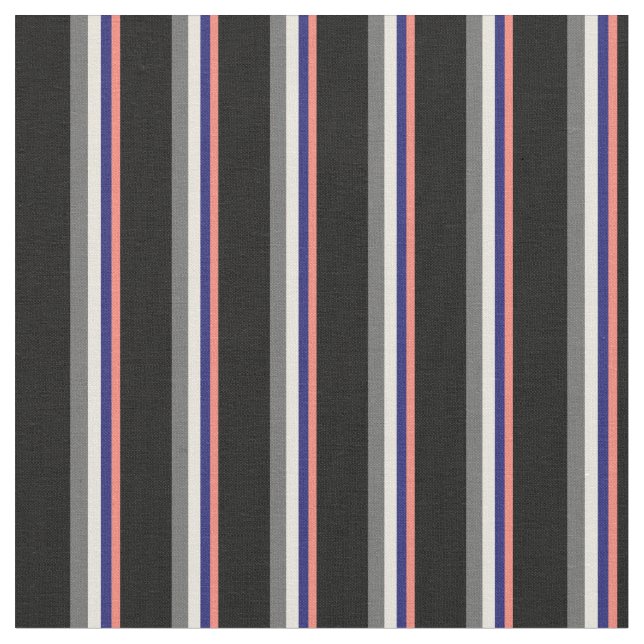 Lax, Midnight Blue, Beige, Dim Grått & Black Tyg (Närbild)
