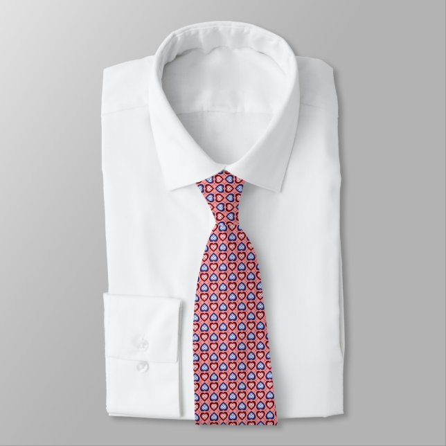 Lax- och Blue Hearts Argyle Tie Slips (Bunden)