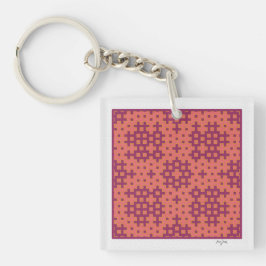 Lax och fuchsia Hitomezashi geometrisk panel