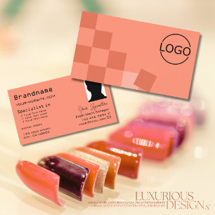 Lax och koral med Logotyp- och fotoChic Visitkort