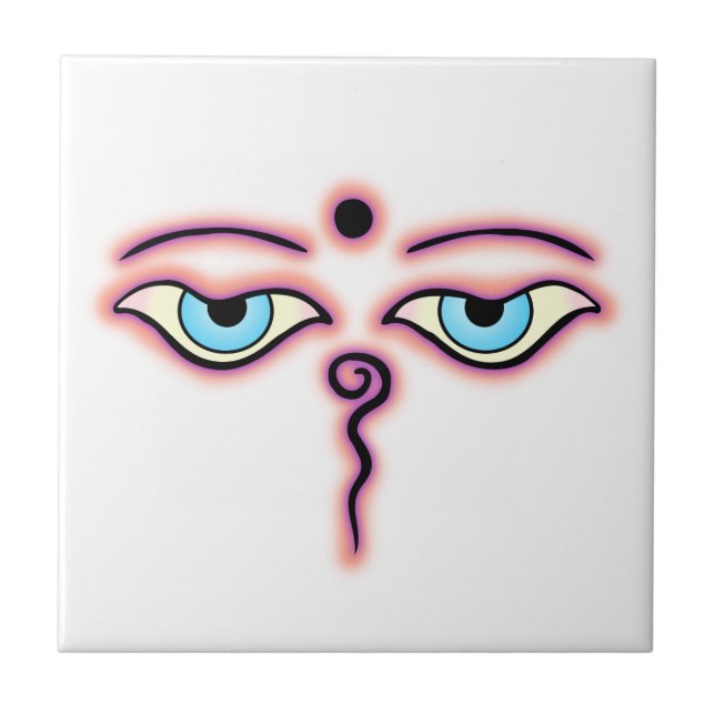 Lax purpurfärgade Buddha Eyes.png Kakelplatta (Framsidan)