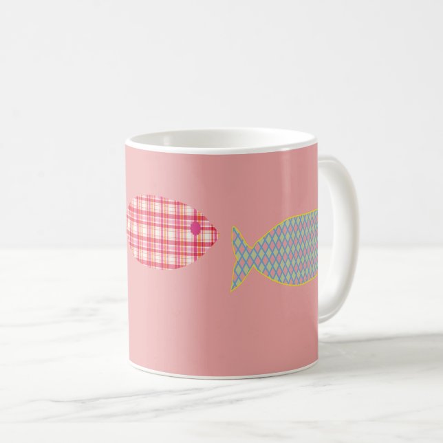 Lax Rosa Fisk Kust Fiskemugge Kaffemugg (Framsida höger)