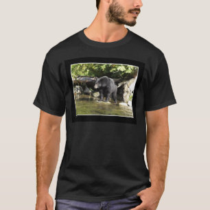 "Lax som Spotting" svart björngåvor T-shirt