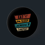 Lax Sport Funny Lacrosse Player Eat Sviloläge Lacr Knapp<br><div class="desc">Lax Sport Lacrosse Player Eat Sviloläge Lacrosse Repeat</div>