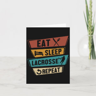 Lax Sport Funny Lacrosse Player Eat Sviloläge Lacr Kort