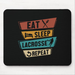 Lax Sport Funny Lacrosse Player Eat Sviloläge Lacr Musmatta