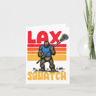 Lax Squatch! Bigfoot Lacrosse Player Retro Sasquat Kort