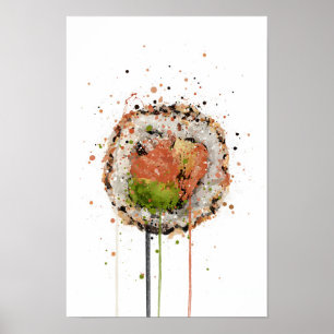Lax Uramaki Sushi Poster