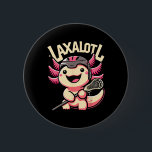 Laxalotl Axolotl Lacrosse Player Knapp<br><div class="desc">Laxalotl Axolotl Lacrosse Player</div>