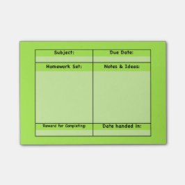 Läxan projekterar Posta-honom noterar Post-it Block