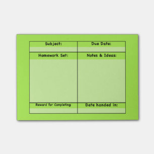 Läxan projekterar Posta-honom noterar Post-it Block