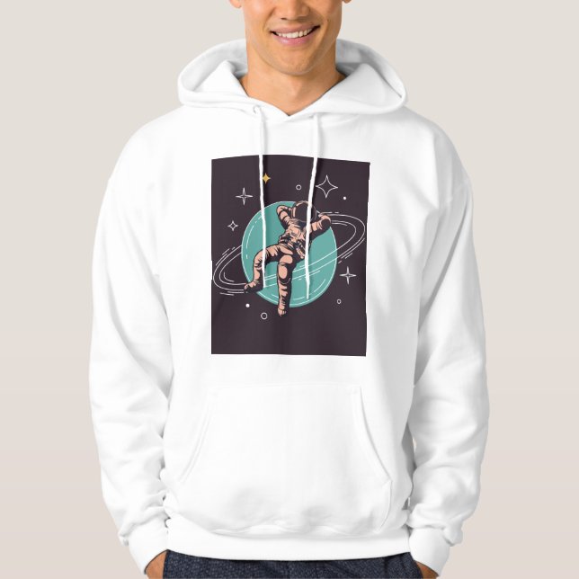Laxastronaut Hoodie (Framsida)