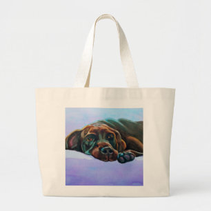 Laxat Chocolate Labrador Hund Jumbo Totebag Tygkasse