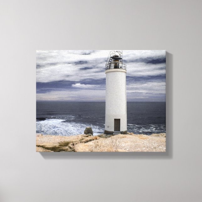 Laxe Lighthouse | Galicien, Spanien Canvastryck (Framsida)