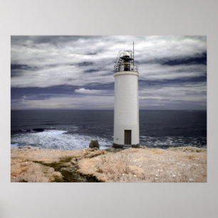 Laxe Lighthouse Galicien, Spanien Poster