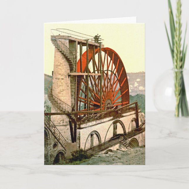 Laxey Wheel 1890 Kort (Framsida)