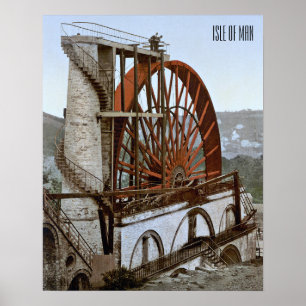 Laxey Wheel på Isle of Man Poster