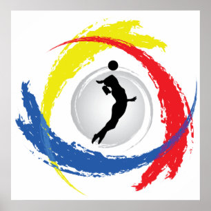 Laxeyball Tricolor Emblem (Honung) Poster