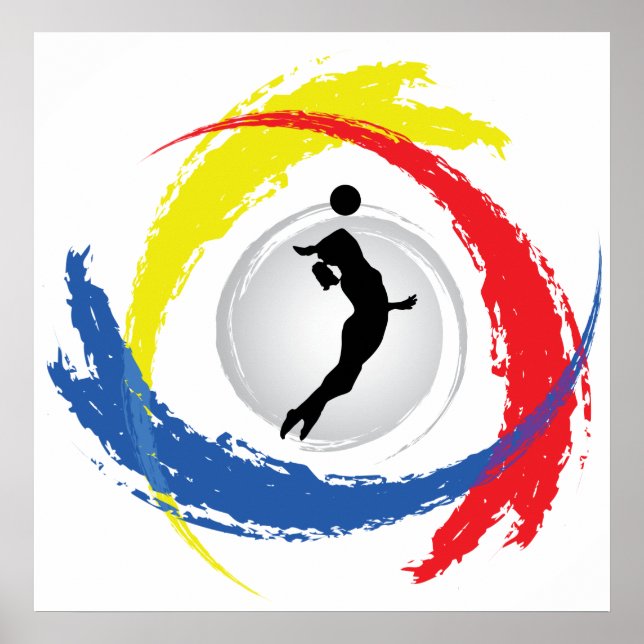 Laxeyball Tricolor Emblem (Honung) Poster (Framsidan)