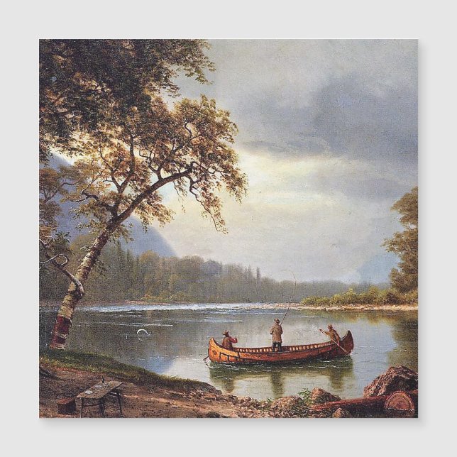 Laxfiske efter Cascapediac Albert Bierstadt (Framsida)