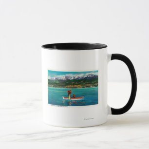 Laxfiske i den portAngeles hamnen Mugg