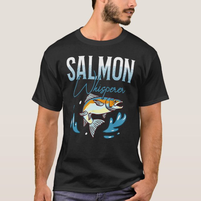 Laxfiske Soning Fiske Hunting T Shirt (Framsida)
